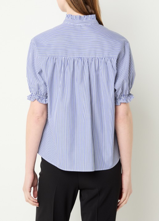 Gerard Darel Clee tuniek met streepprint - achterkant 3 staalblauw