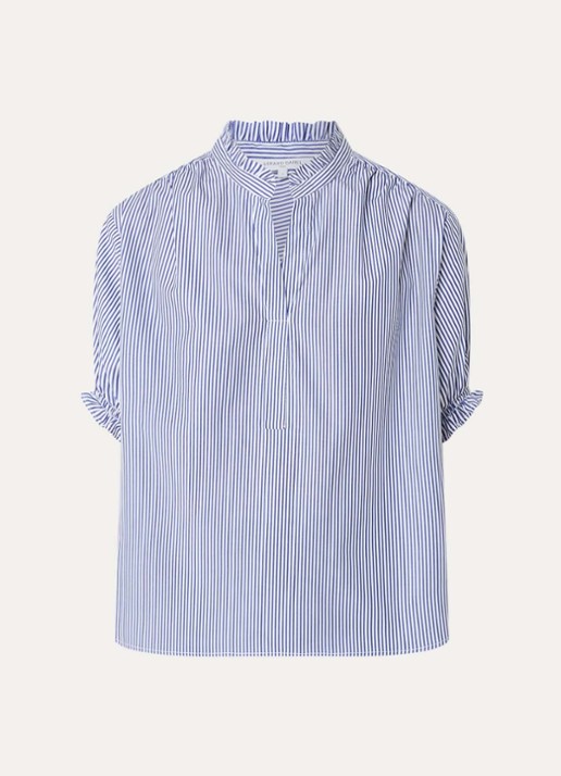 Gerard Darel Clee tuniek met streepprint - voorkant staalblauw