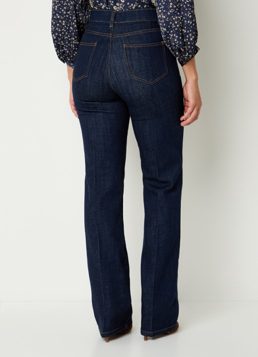 Gerard Darel Clema high waist straight fit jeans met stretch - achterkant 4 donkerblauw