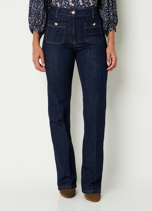 Gerard Darel Clema high waist straight fit jeans met stretch