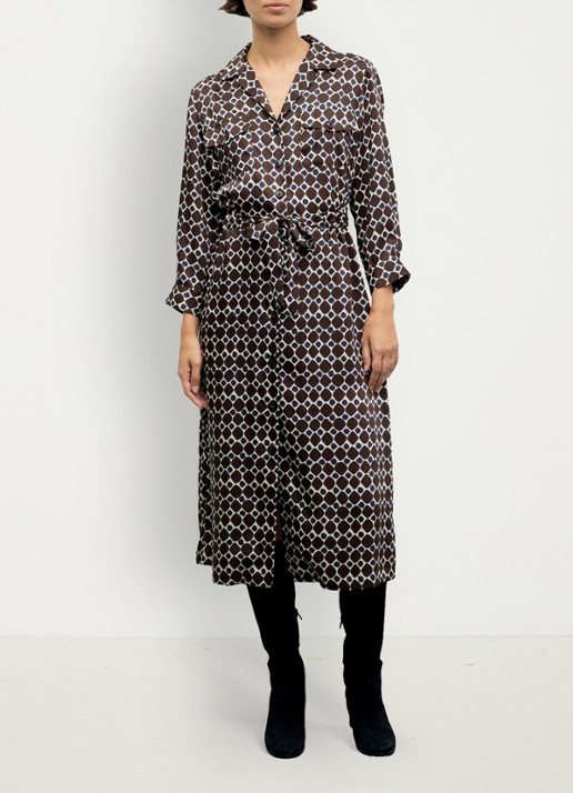 Gerard Darel Coni midi blousejurk met grafische print