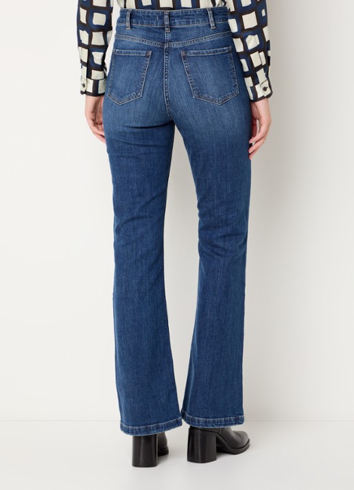 Gerard Darel Corine high waist flared jeans met donkere wassing - achterkant 5 indigo