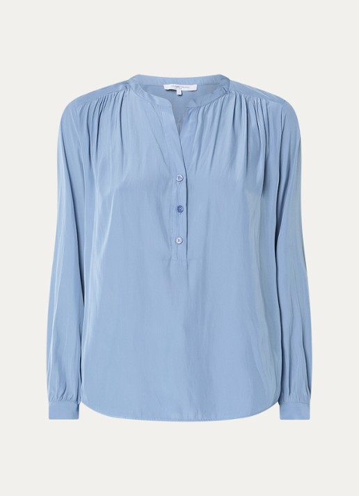 Gerard Darel Cyndie tuniek met ballonmouw - voorkant 2 blauw