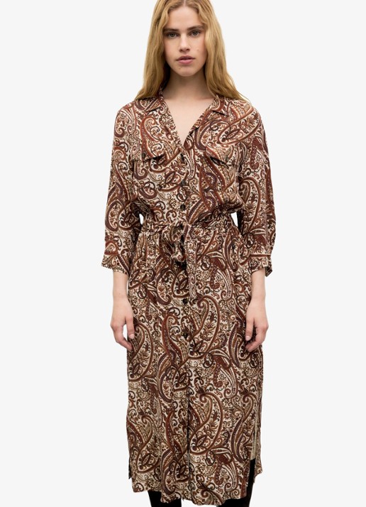 Gerard Darel Cyra midi blousejurk met paisley dessin