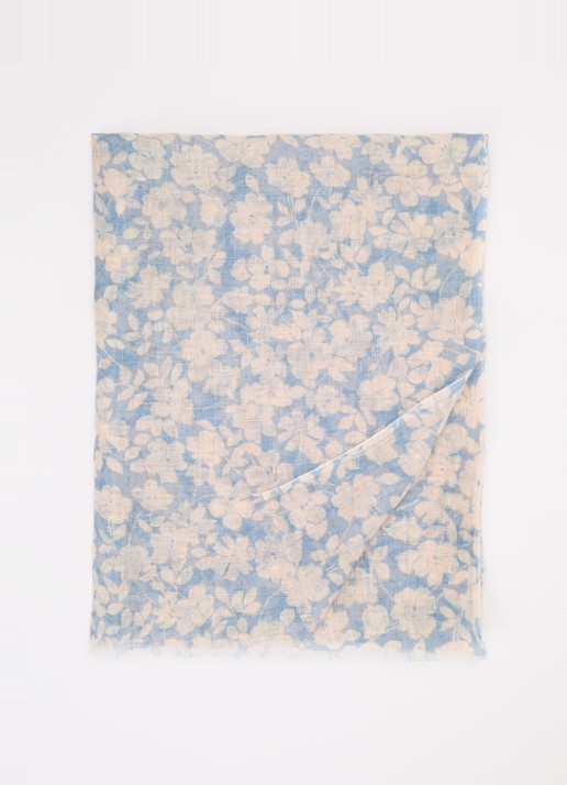 Gerard Darel Dalia sjaal van linnen met bloemenprint 180 x 70 cm