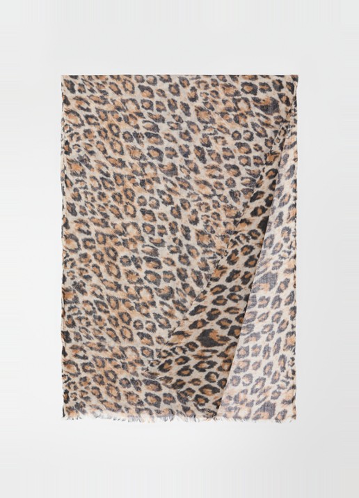 Gerard Darel Dany sjaal in kasjmierblend 185 x 75 cm - detail 2 bruin