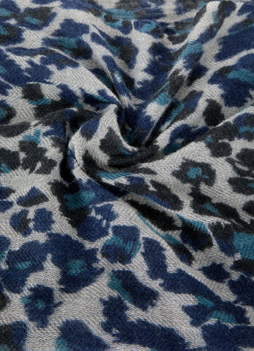 Gerard Darel Dany sjaal in kasjmierblend 185 x 75 cm - detail 3 staalblauw