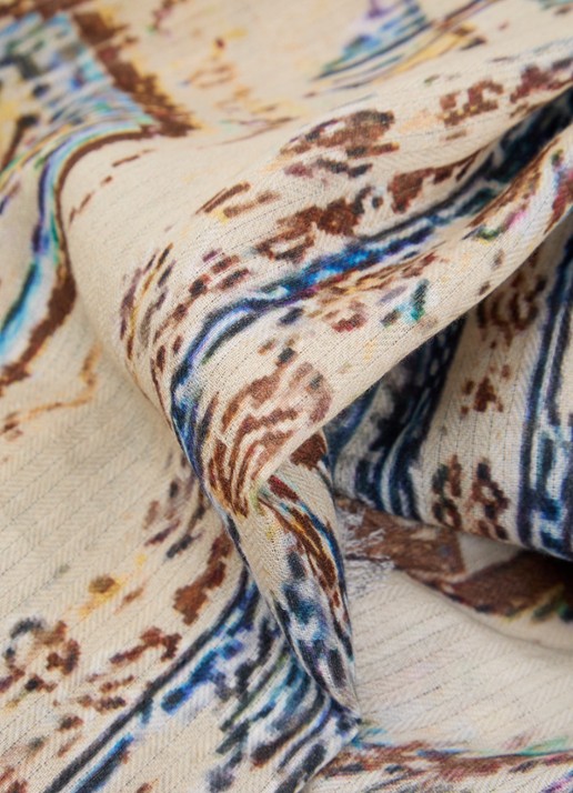 Gerard Darel Darina sjaal met print 180 x 70 cm - detail 2 beige
