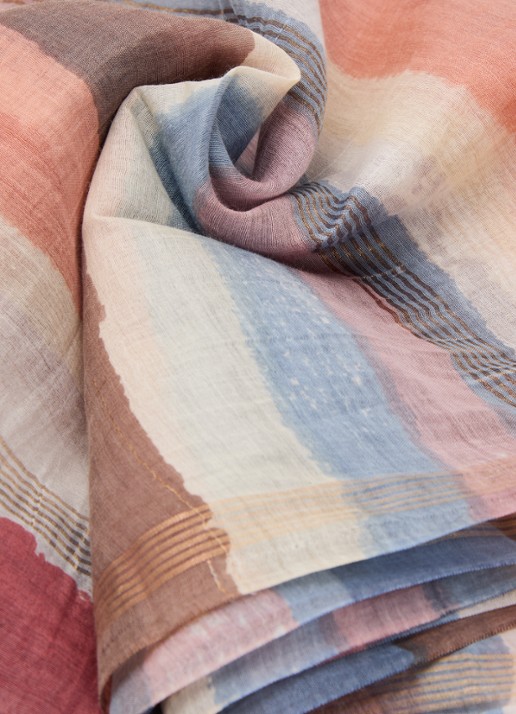 Gerard Darel Dinahe sjaal 70 x 180 cm  - detail 2 blauw
