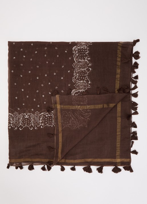 Gerard Darel Donia sjaal in zijdeblend 70 x 180 cm