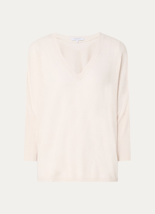 Gerard Darel Fijngebreide pullover van kasjmier - voorkant creme
