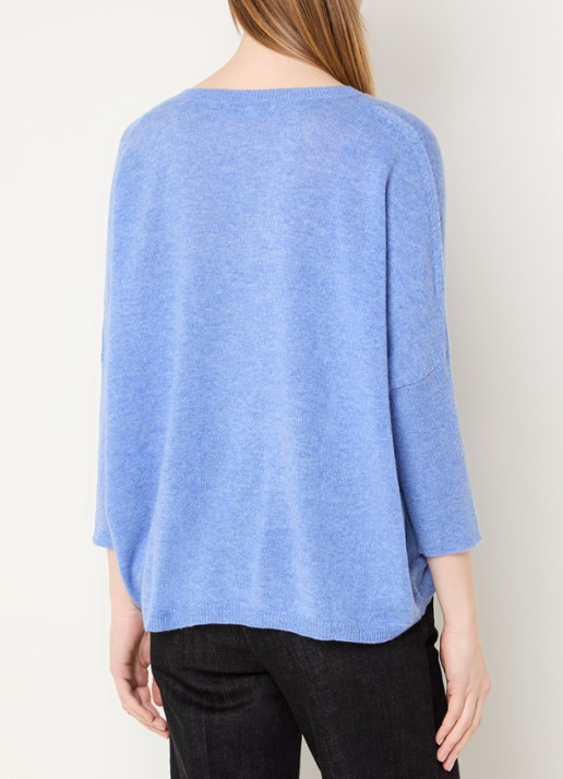 Gerard Darel Fijngebreide pullover van kasjmier - achterkant blauw