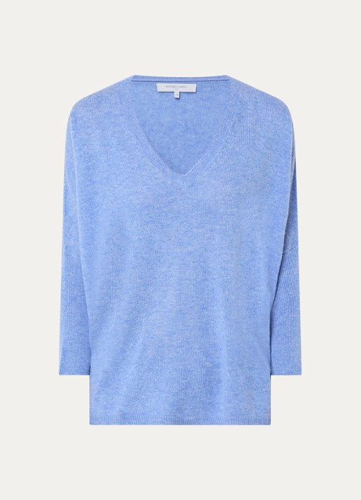 Gerard Darel Fijngebreide pullover van kasjmier - voorkant 3 blauw