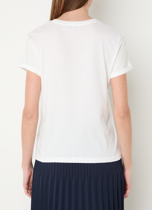 Gerard Darel Gloria T-shirt met print - achterkant gebroken wit