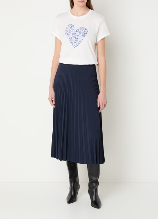 Gerard Darel Gloria T-shirt met print - voorkant 3 gebroken wit