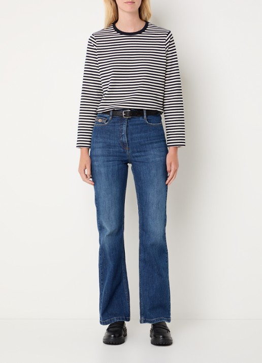 Gerard Darel Hulia longsleeve met streepprint - voorkant 3 creme