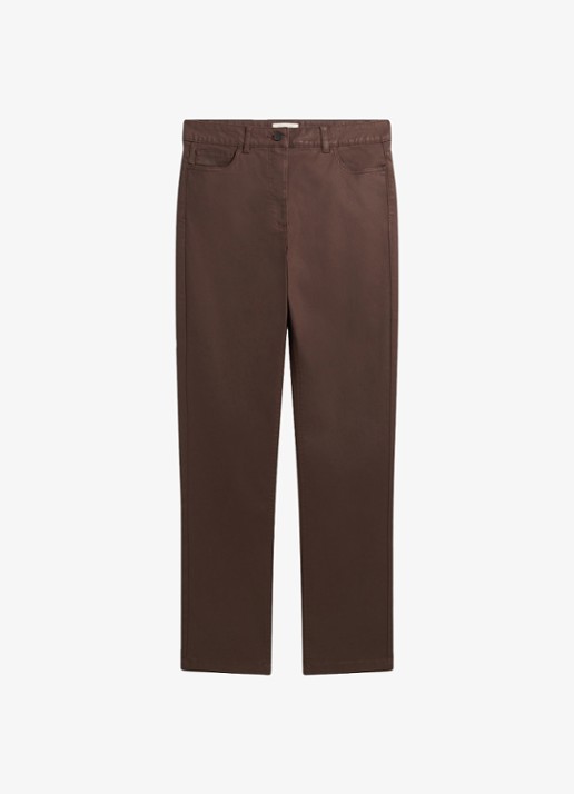 Gerard Darel Ilda high waist slim fit jeans - voorkant 5 bruin