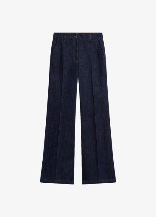 Gerard Darel Ivy high waist straight leg jeans - voorkant 4 donkerblauw
