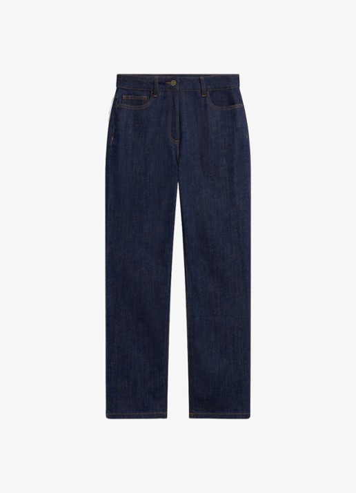 Gerard Darel Iza straight-leg jeans met donkere wassing - voorkant 5 donkerblauw