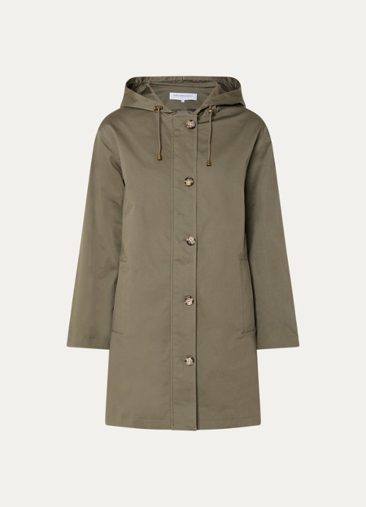 Gerard Darel Janaya parka met steekzakken - voorkant groen