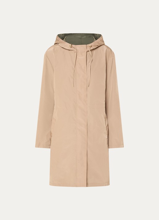 Gerard Darel Jannis reversible softshell jack met capuchon en steekzakken - voorkant 3 zand