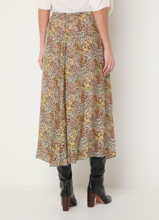 Gerard Darel Jasmyne midi A-lijn rok met bloemenprint - achterkant 4 multicolor