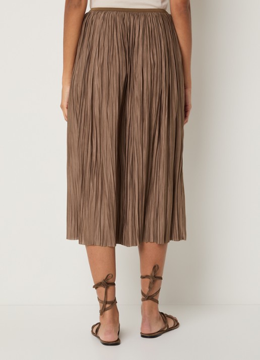 Gerard Darel Jocelyne midi rok met plissé - achterkant 4 bruin