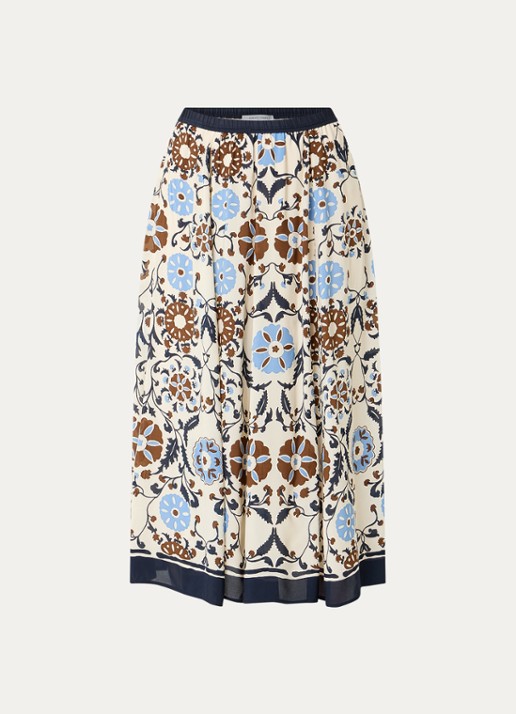 Gerard Darel Jonia midi rok met print - voorkant blauw