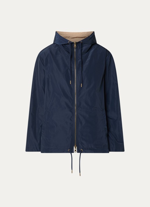 Gerard Darel Jordane reversible jack met capuchon - voorkant donkerblauw