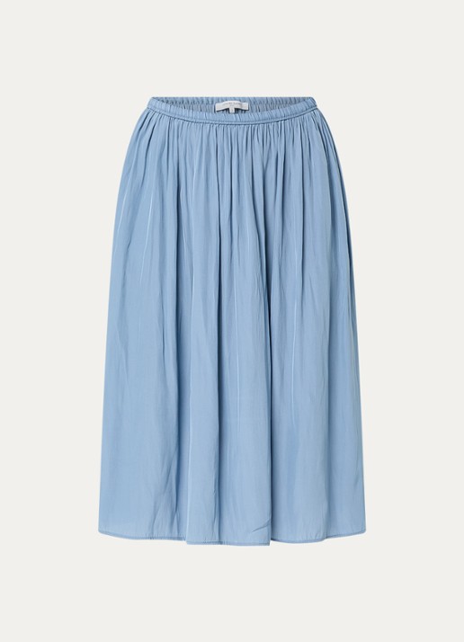 Gerard Darel Juliah midi rok met elastische band - voorkant 2 lichtblauw