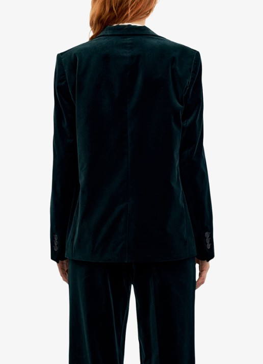 Gerard Darel Jyna blazer van fluweel met klepzakken - achterkant 3 groen
