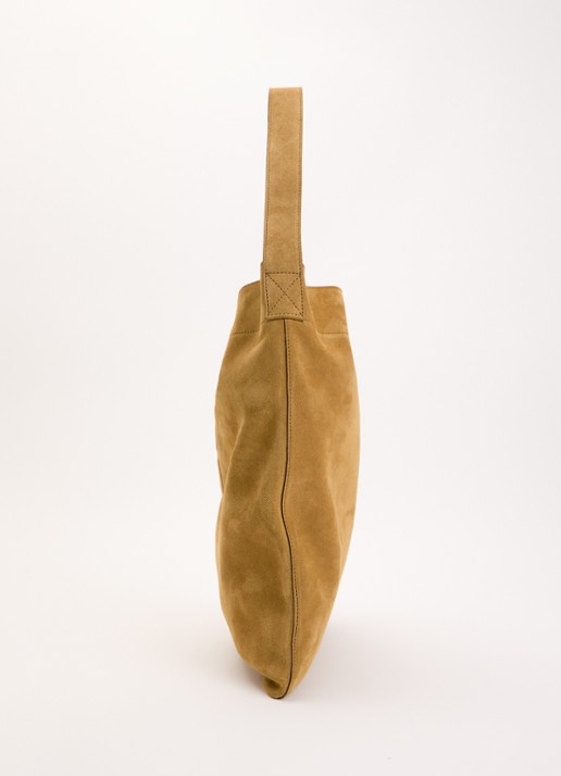 Gerard Darel Lady GD shopper van suède met logo - detail 4 camel