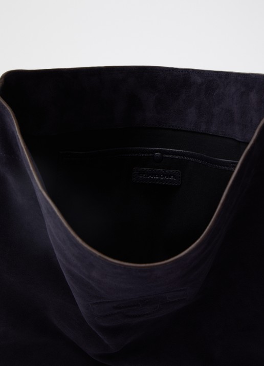 Gerard Darel Lady GD shopper van suède met logo - detail 3 donkerblauw