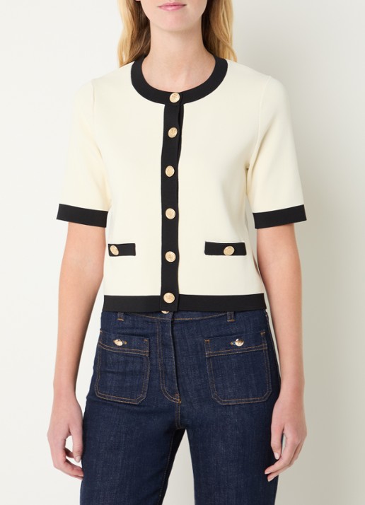 Gerard Darel Laila fijngebreid vest met ronde hals