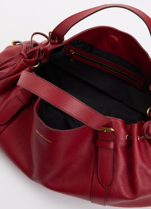 Gerard Darel Le 24H handtas van leer met afneembare schouderriem - detail 2 donkerrood