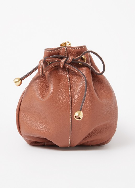 Gerard Darel Le Mini 24 crossbodytas van leer - detail 4 oranjebruin