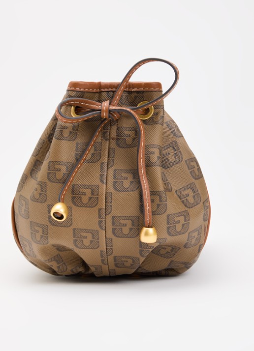 Gerard Darel Le mini 24 schoudertas van canvas met details van leer en tasbedel  - detail 3 bruin