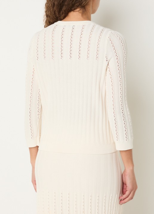 Gerard Darel Lhena tuniek met bloemenprint - achterkant 3 creme