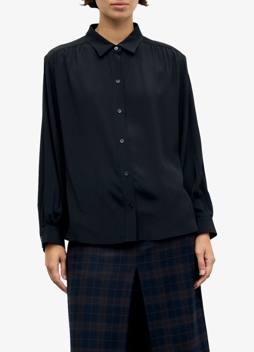 Gerard Darel Lilie blouse in zijdeblend met plooien