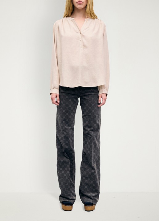 Gerard Darel Liset tuniek met lurex - voorkant 3 zand