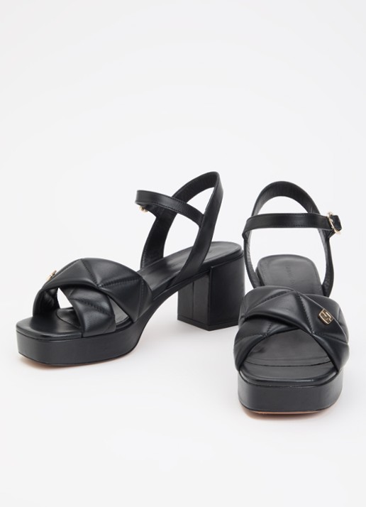 Gerard Darel Livia sandalette van leer met logo - detail 3 zwart