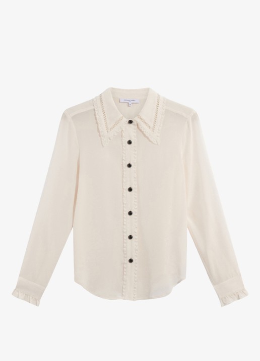 Gerard Darel Loren blouse van zijde met kant