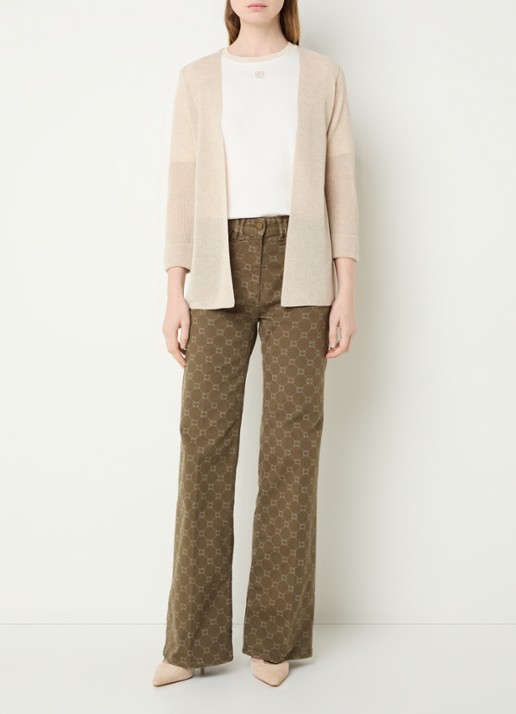 Gerard Darel Lorina grofgebreid openvallend vest - voorkant 2 beige