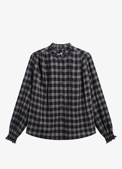 Gerard Darel Lotte blouse in wolblend met ruitdessin