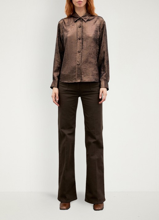 Gerard Darel Loyce blouse met glitter - voorkant 3 bruin