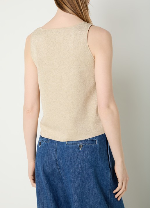 Gerard Darel Luana top met lurex - achterkant beige