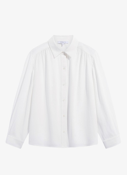 Gerard Darel Lyla blouse met streepprint - voorkant 8 lichtblauw