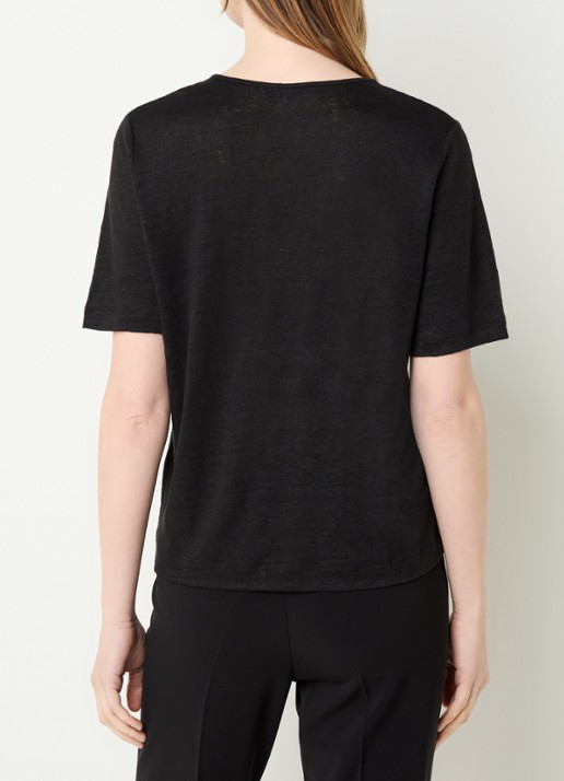 Gerard Darel Maevanelle top met broderie - achterkant 3 zwart