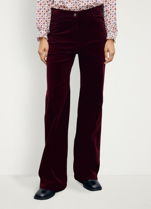Gerard Darel Mag high waist wide fit broek van corduroy