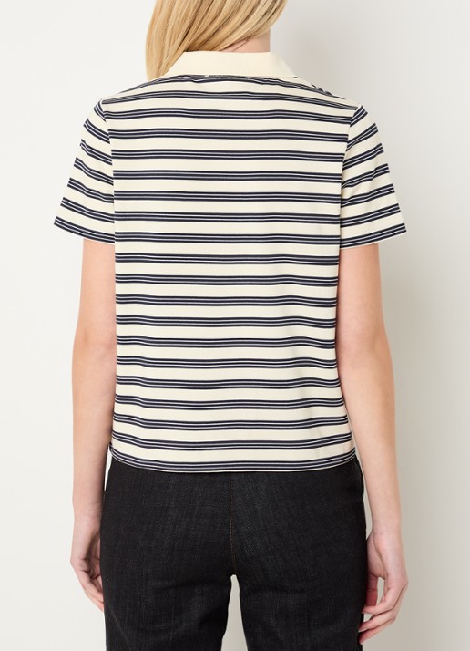 Gerard Darel Marcie polo met streepprint - achterkant 4 ivoor